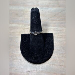 New! Crescent Moon Silver Tone Ring Size 7.5 Costume Jewelry Hypoallergenic